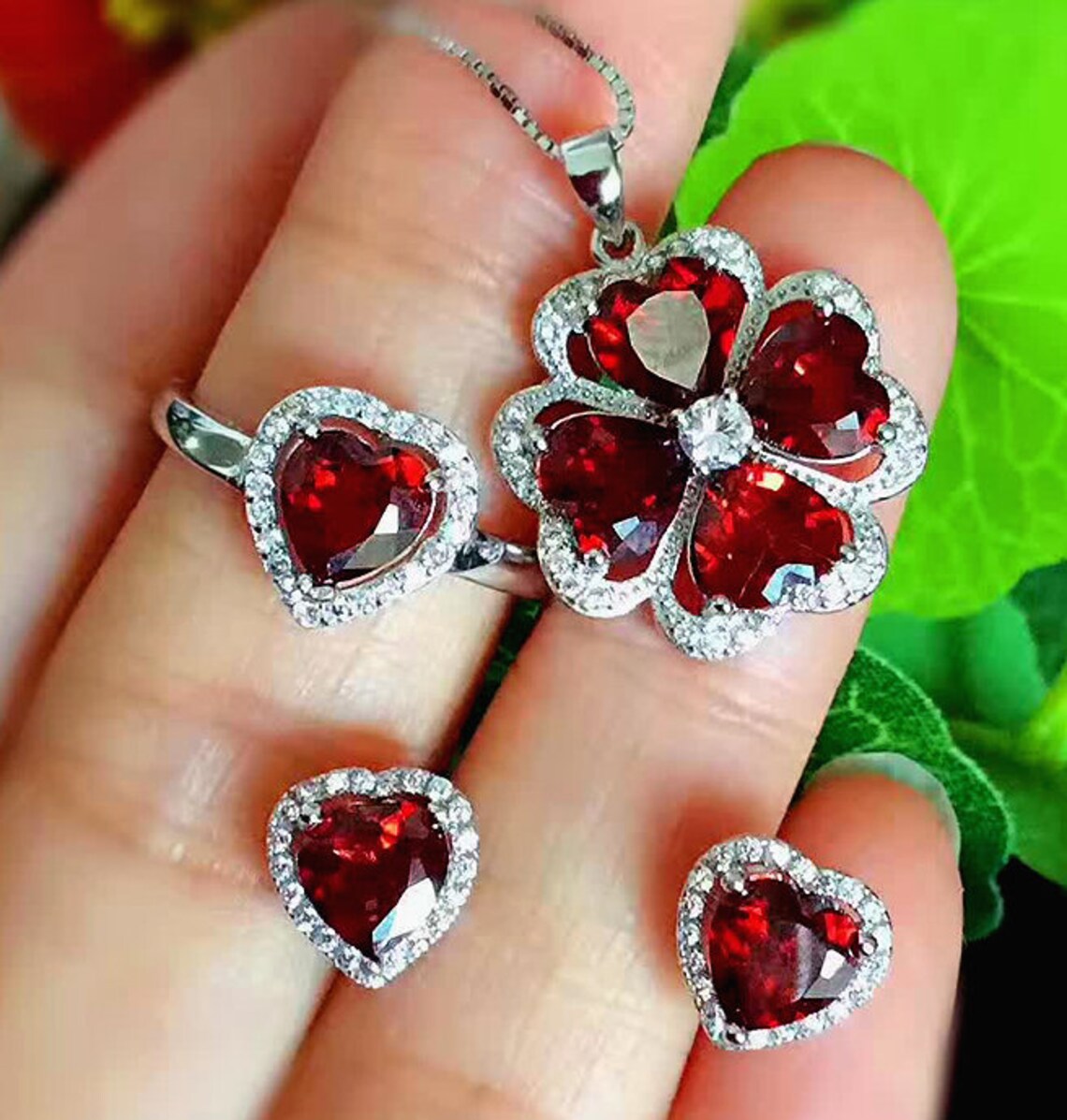 Natural Jewelry Set / Natural Ring Pendant Etsy