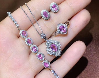 Natural Pink Sapphire Ring | Etsy