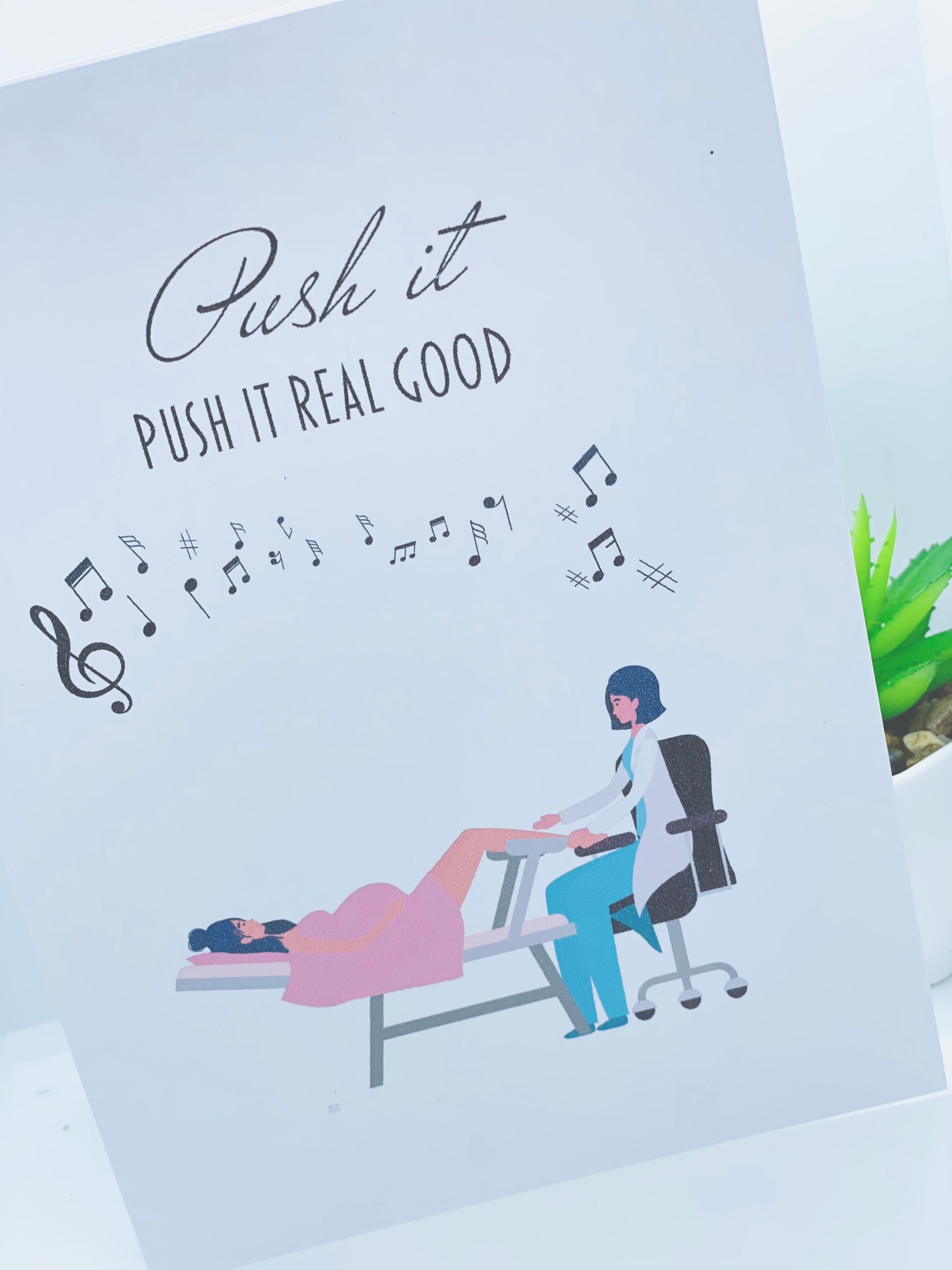 Baby Shower Good Luck Push Card Pregnancy Card Baby Etsy Australia