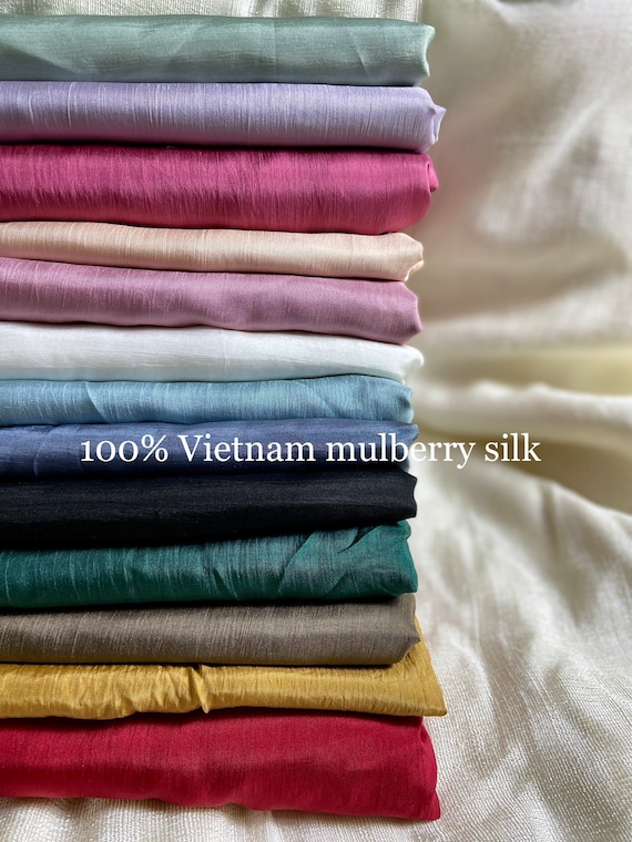 100% Mulberry silk fabric by half or the metre 22 momme by the yard  wholesale