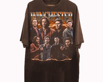 Vintage 90s Bootleg Style Winchester Brother T-Shirt, Dean Winchester Supernatural Gifts For Man And Women Unisex T-Shirt