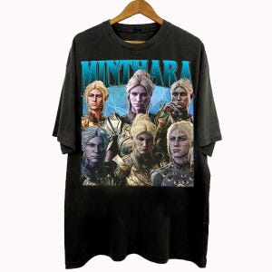 Vintage 90s Bootleg Style Minthara Baldurs Gate 3 T-Shirt, Minthara Graphic T-Shirt, Minthara BG3 Gifts For Man And Women Unisex T-Shirt