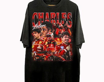 Vintage 90s Bootleg Style Charles Leclerc T-Shirt, Charles Leclerc Formula One Racing Gifts For Man And Women Unisex T-Shirt