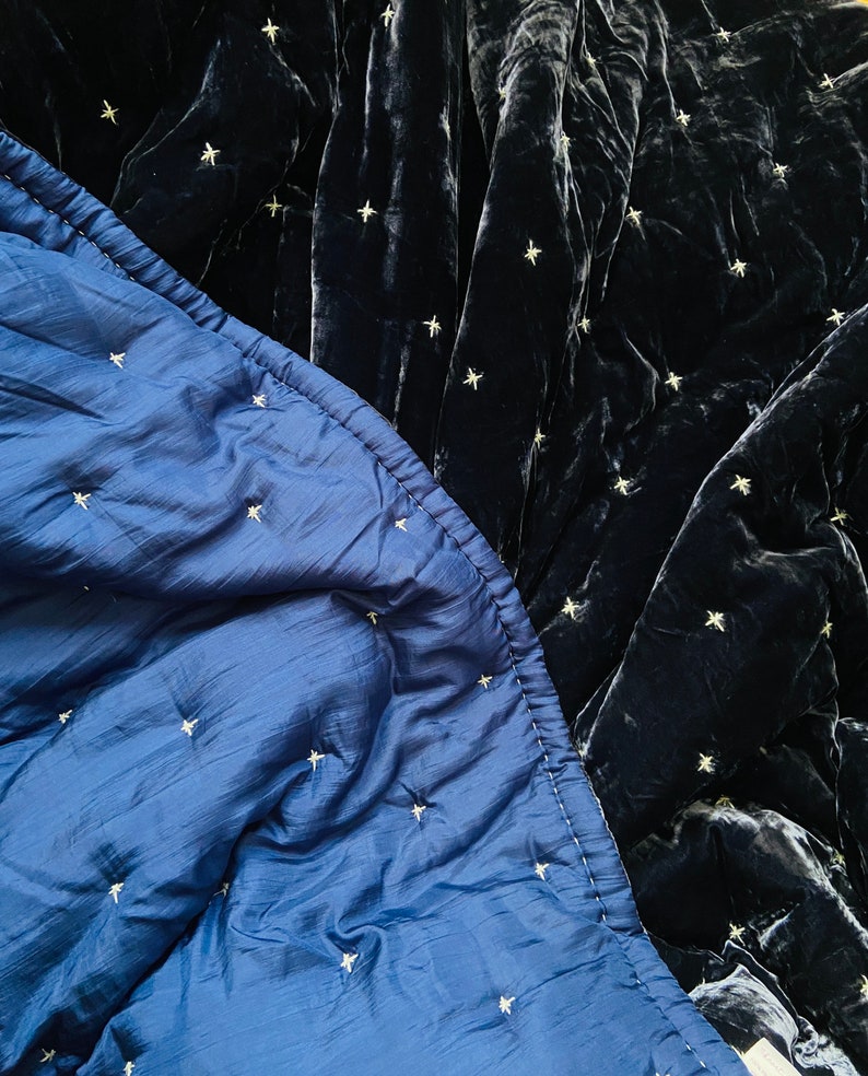 100 Mulberry Silk VELVET Hand Stitched Blanket Silk Velvet Etsy