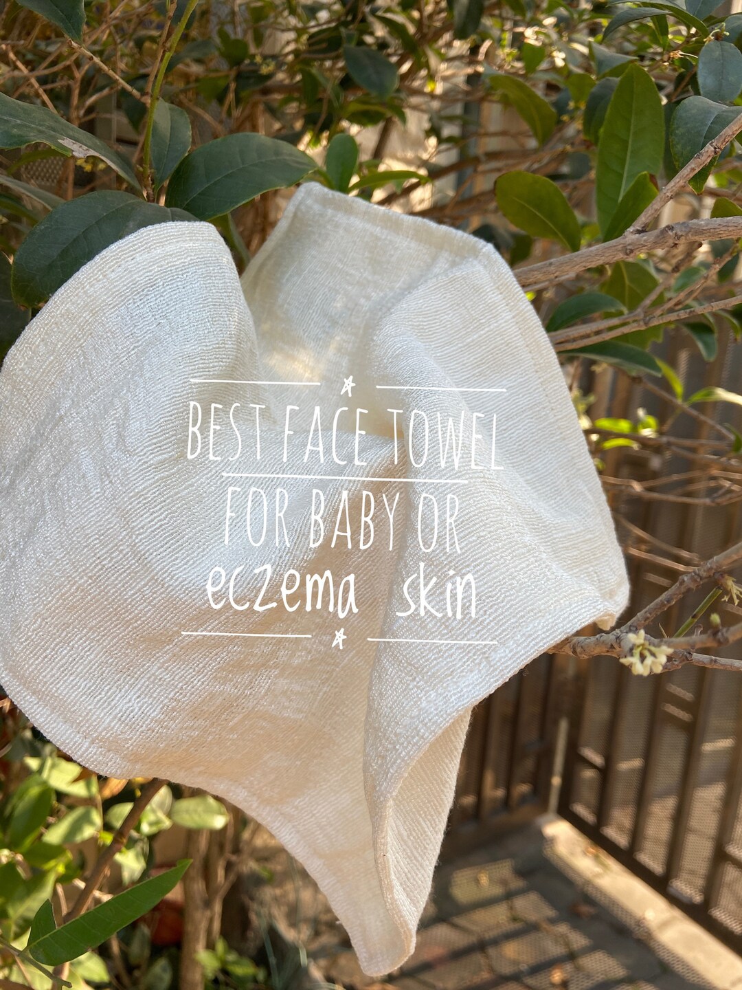 Nondyed Raw Silk Face Towel, Baby Face Towel, Silk Baby Towel, Eczema