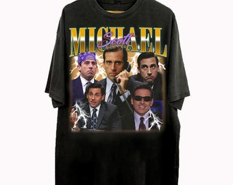 Vintage des années 90 Style bootleg Michael Scott T-shirt, les cadeaux de film de la série télévisée Office pour homme et femme T-shirt unisexe