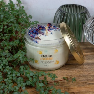 Orange Blossom Candle - Soy Wax, Grasse Fragrance, Jar Made in France, Untreated Wick, Dried Flowers, 80g, 200g, 375g