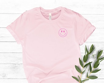 Smiley Face T-Shirt, Happy Face Shirt, Fun Graphic Shirt, Birthday Present For Her, Mom Gift, Retro Shirt, Happiness Apparel, Cute Kid Shirt