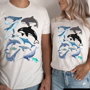 Whale Shirt, Whale T-Shirt, Ocean Shirt, Beluga Whale, Orca, Dolphin Shirt, Sea Animals Shirt, Save the Ocean Shirt, Marine Biology Gift