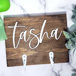 Dog Lover Gift | Wooden Dog Leash Holder | Custom Dog Leash Holder | Personalized Dog Paw Leash Holder | Dog Leash Hanger | Pet Leash Hanger