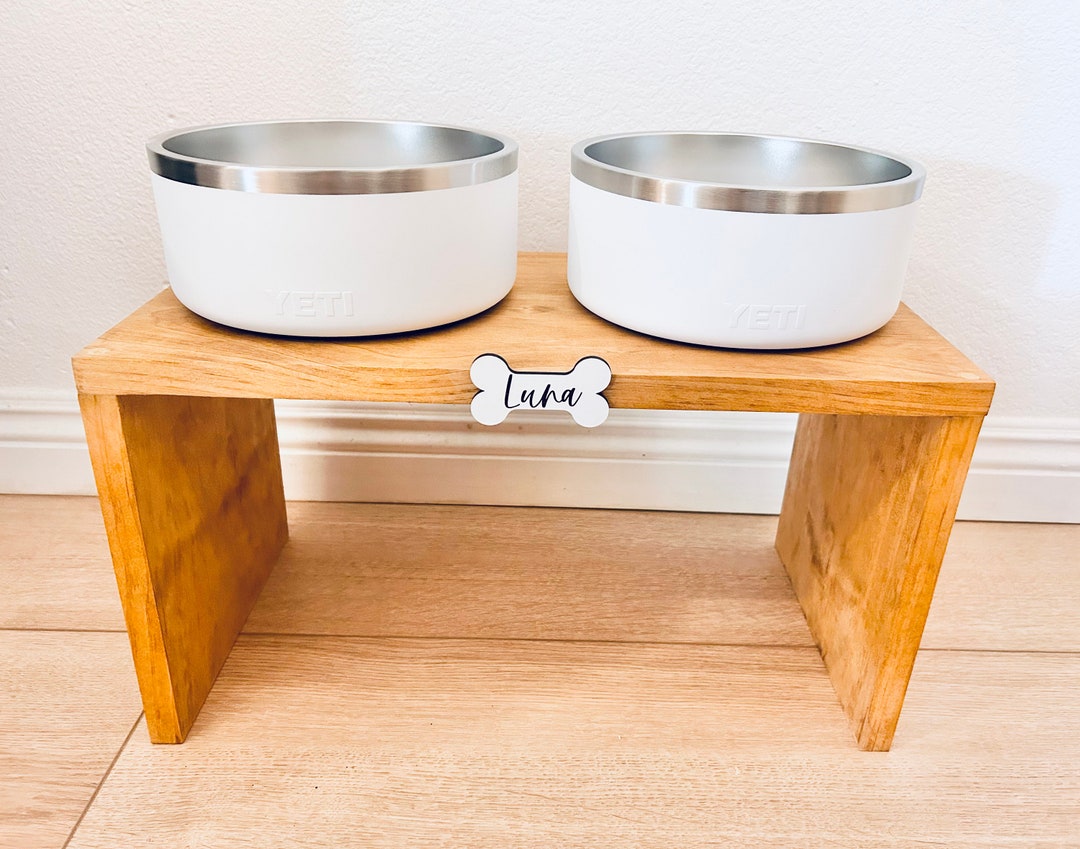 Modern Dog Bowl Stand Raised Dog Feeding Station Large Dog Feeder Small