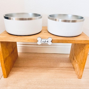 Modern Dog Bowl Stand | Raised Dog Feeding Station | Large Dog Feeder | Small Dog Feeder | Yeti Dog Stand | Elevated Pet Feeder | Senior Dog