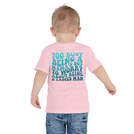 Toddler Short Sleeve Shirt, Boy Graphic Shirt, Mama's Boy T-shirt