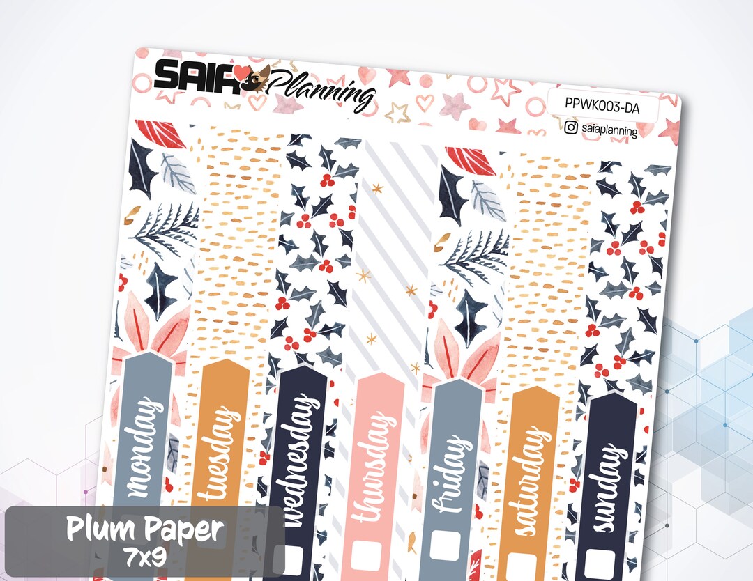 Plum Paper Daily 7x9 Weekly Kit Holly - Etsy