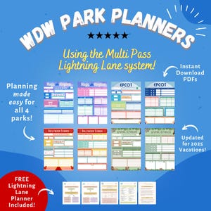 WDW Ultra Daily Park Planner using the new Lightning Lane system * Updated for 2025 Vacation Planning * - Instant Download PDF