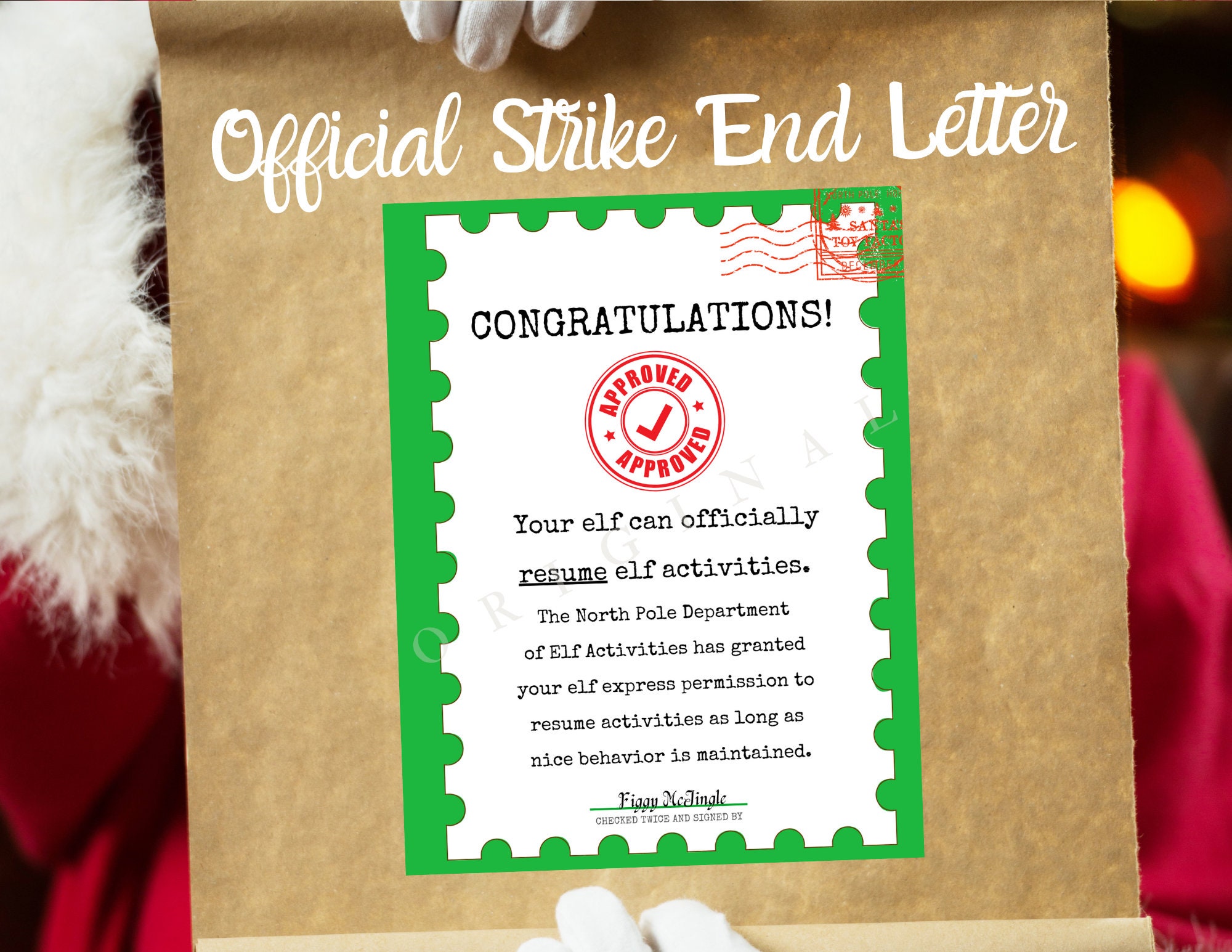 Elf On Strike Printable Bundle INSTANT DOWNLOAD Letter From Etsy elf-on-strike-printable-bundle-instant-download-letter-from-etsy