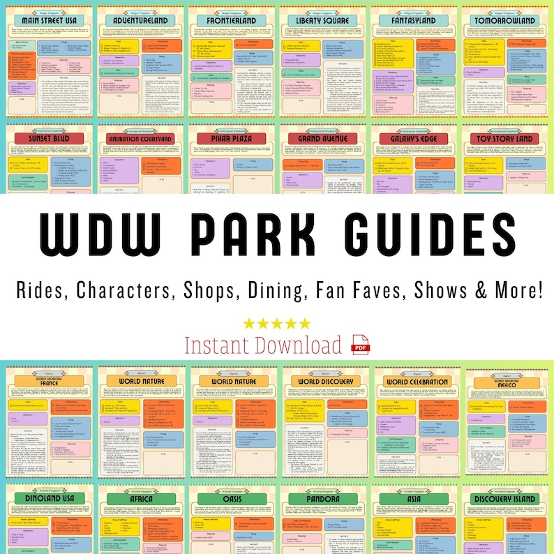 WDW Park Guide Bundle: Orlando Theme Park Planner (PDF Download ...