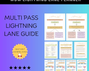 2026 Updated WDW Lightning Lane Planner - Orlando Theme Park Printable -  Instant Download Printable PDF