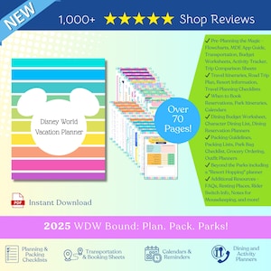 WDW Vacation Planner: Orlando Theme Park Itineraries (Printable PDF)