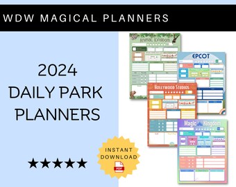 2024 Daily WDW Park Planner - Theme Park Printable -  Instant Download Printable PDF