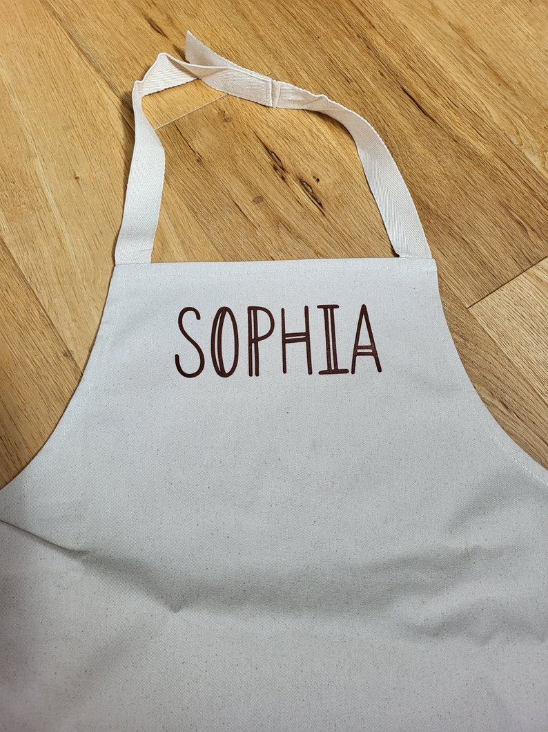 Childs Personalised Apron, Large name, Large letters, Large font, Star Baker, baking set, present, cooking, baking, role play, Christmas image 2