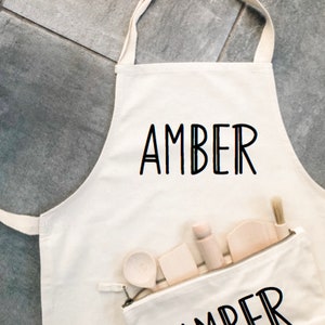 Childs Personalised Apron, Large name, Large letters, Large font, Star Baker, baking set, present, cooking, baking, role play, Christmas image 1
