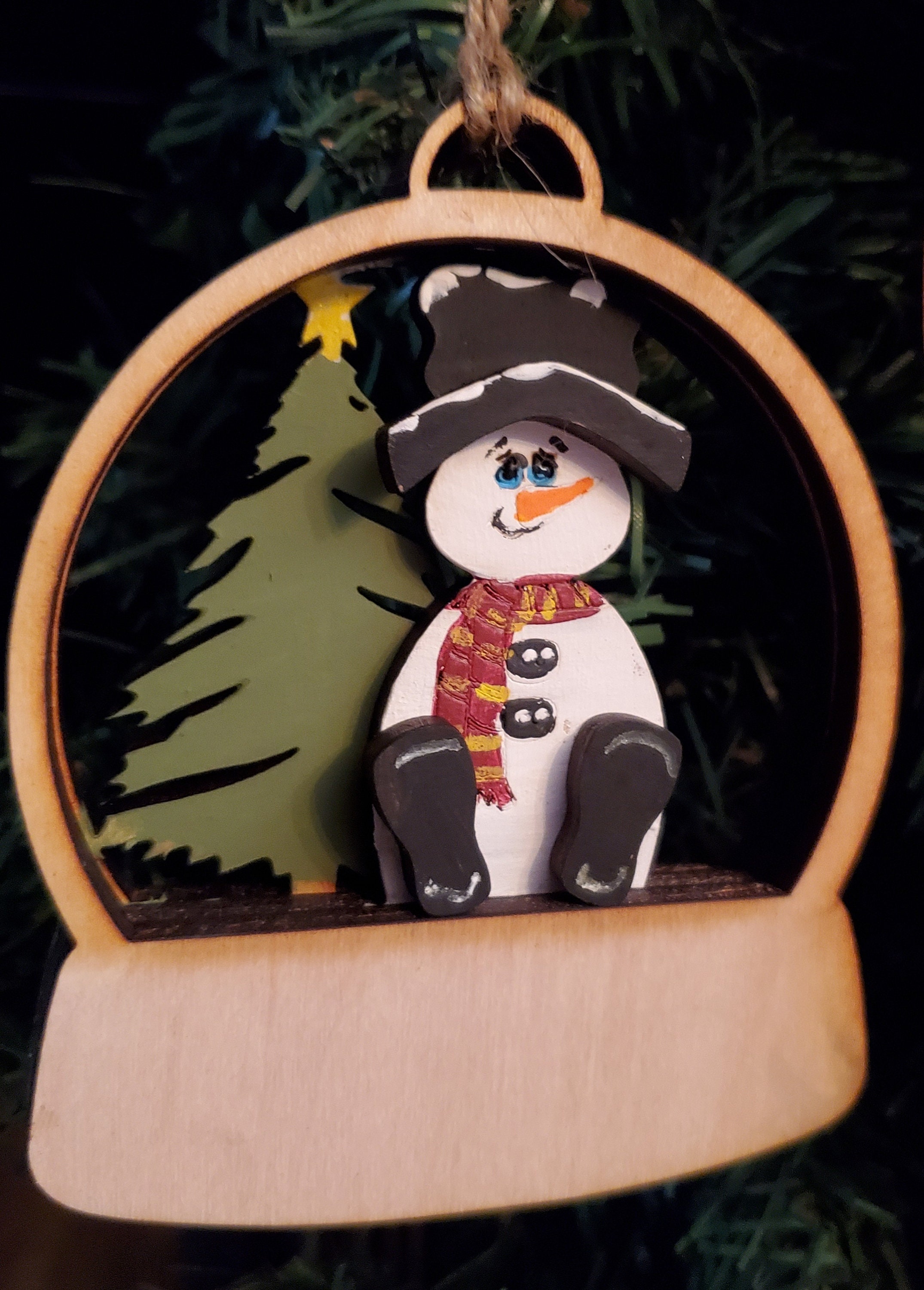 Download Snowman Christmas Globe Ornament Svg Laser Cut File Etsy