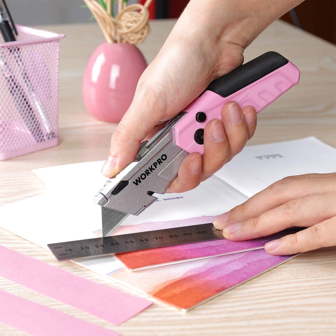 QuickChange Pink Box Cutter with Blade Storage Compartment Etsy