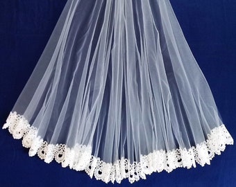 Arabesque Wedding Veil | Ivory Soft Tulle Bridal Veil