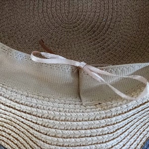 Wide Brim Beach Hat Summer Black Stripe Hat for Ladies and Women image 2