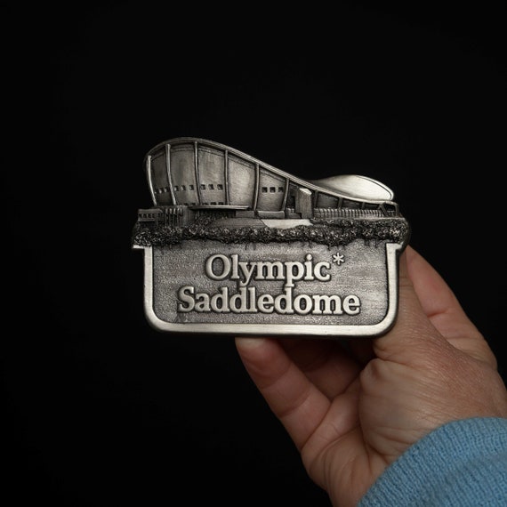 Vintage Olympic Saddledome Commemorative Belt Buc… - image 1