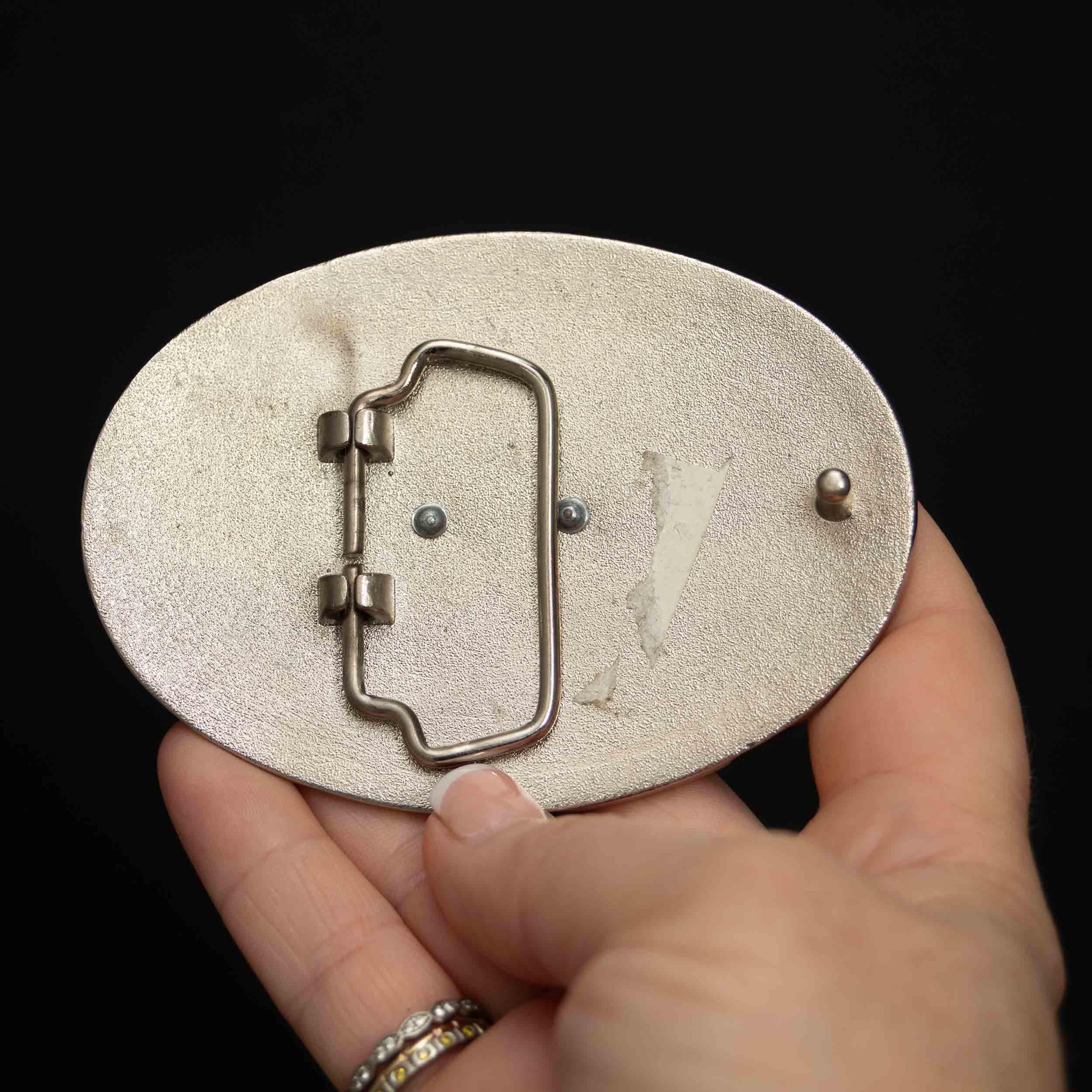 Westernwear-Shop - Fibbia Per Cintura In Argento "Miner", Stile Vintage, Colore: Argento - Foto 5