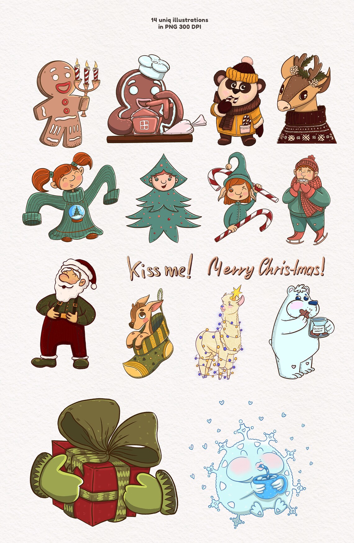 Greeting Christmas &amp; New Year Card 2022 postcards template | Etsy