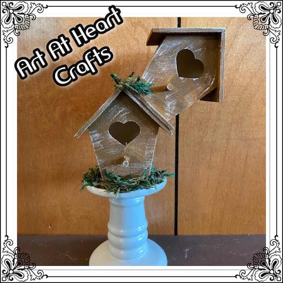 Wooden bird house, Farmhouse design, Chic design, Birdhouse decor, Wooden decor, Farmhouse decor, Chic decor, Contemporary design, Birdhouse