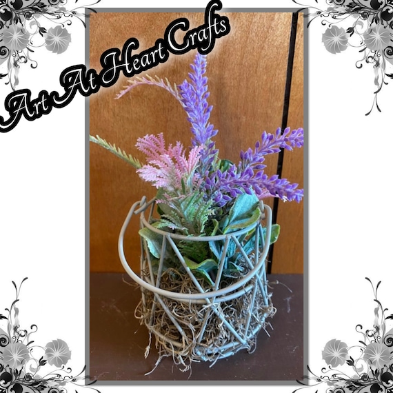 Chic flower vase, Wire flower vase, Bohemian flower vase, Modern design, Faux flower decor