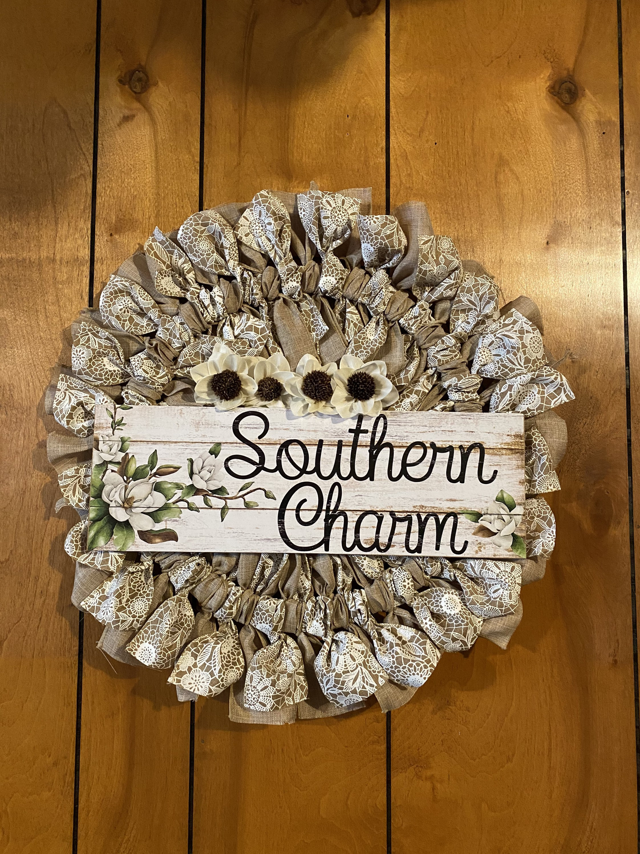 Ribbon Wreath Southern wreath Etsy