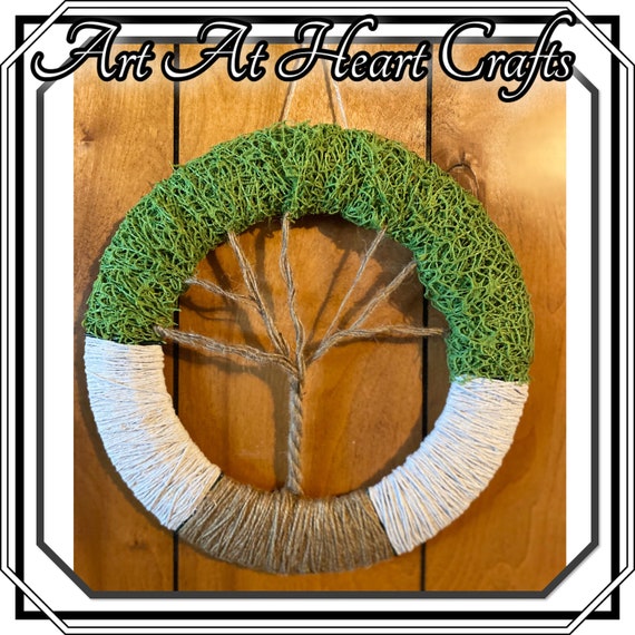 Tree of life wreath, rope wreath, nature inspired decor
