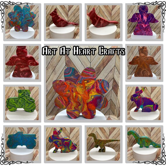 Wooden Decor, Wooden Characters, Tier Tray Shelf items, Gift idea