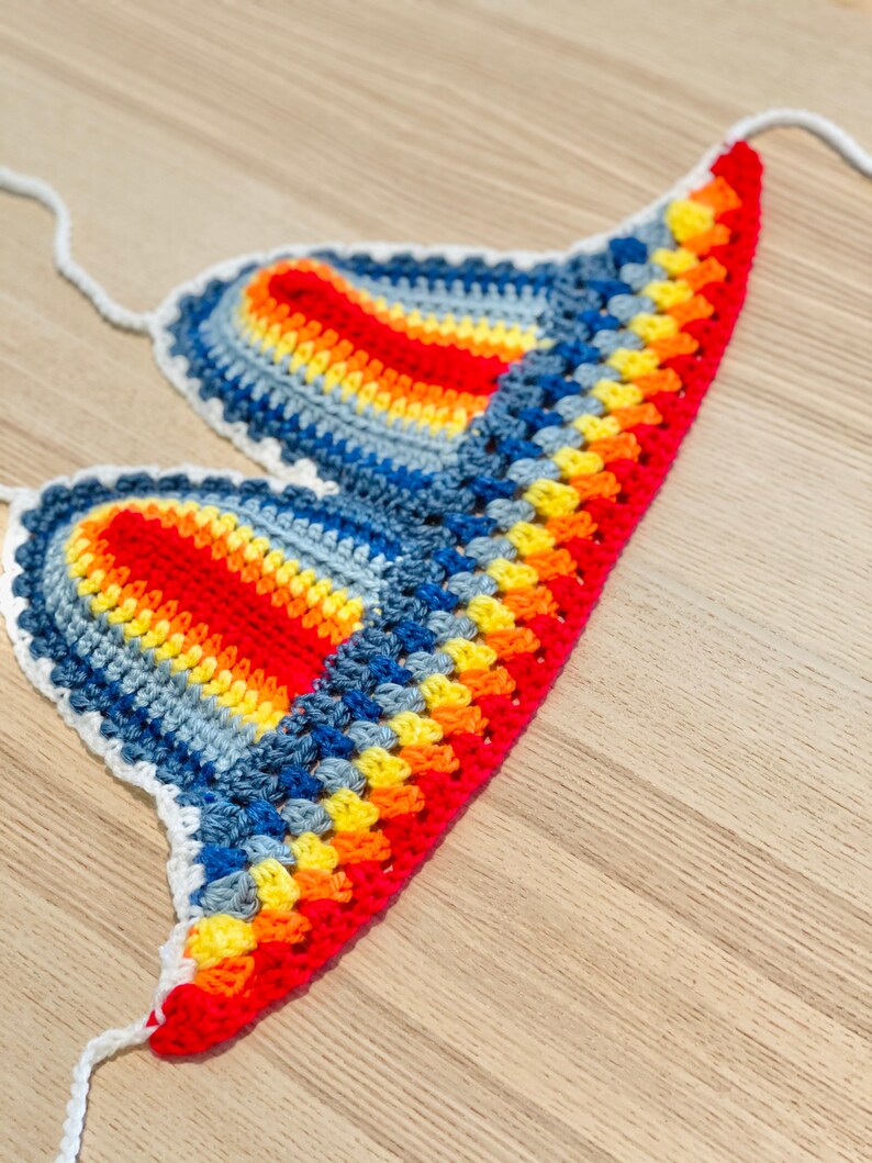 Crocheted bra Halsey Rainbow Top