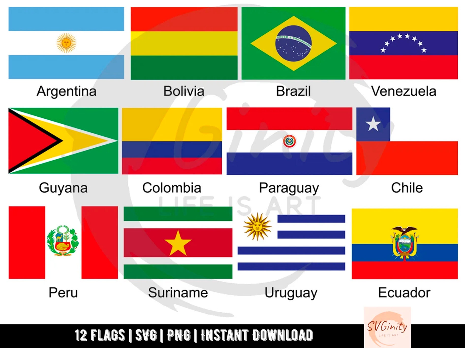 38 latin american flags printable