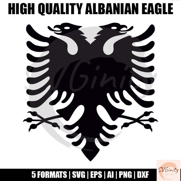 Albanian Eagle SVG - File for Cricut - Albanian Art - Albania SVG - Cricut svg - svg Designs - Vector - Eagle svg - png - dxf - eps