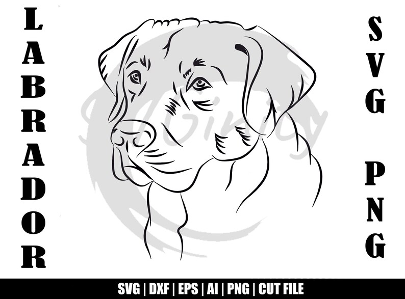 Labrador SVG File Labrador Head SVG Labrador Silhouette - Etsy