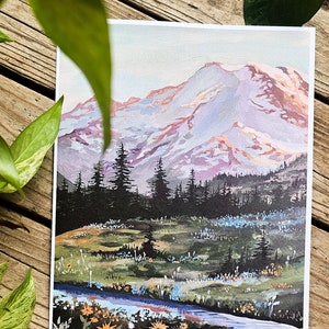 Art Print of Glowing Mount Rainier image 3