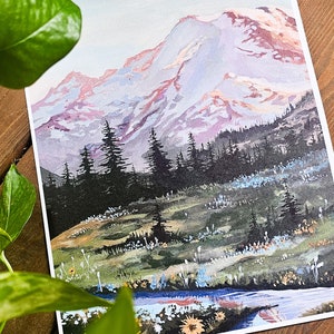 Art Print of Glowing Mount Rainier image 2