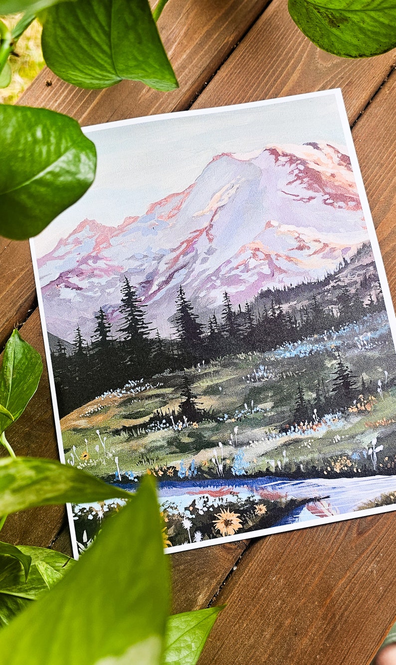 Art Print of Glowing Mount Rainier image 2