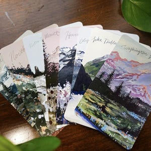 PNW watercolor national park postcards 4x6- 8 designs