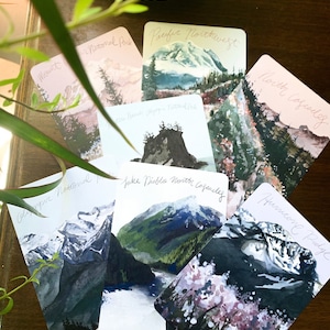 PNW Aquarell Nationalpark Postkarten 4x6- 7 Motive