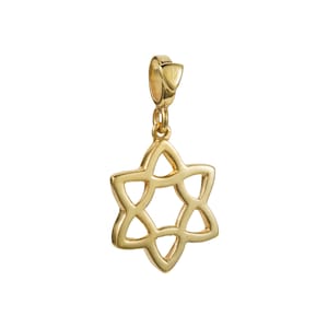 18K Gold Astar Magen David Pendant
