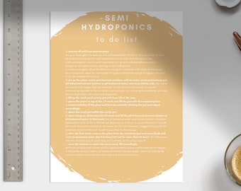 Semi Hydroponics for Beginners To Do List | LECA | Houseplants | Digital Download