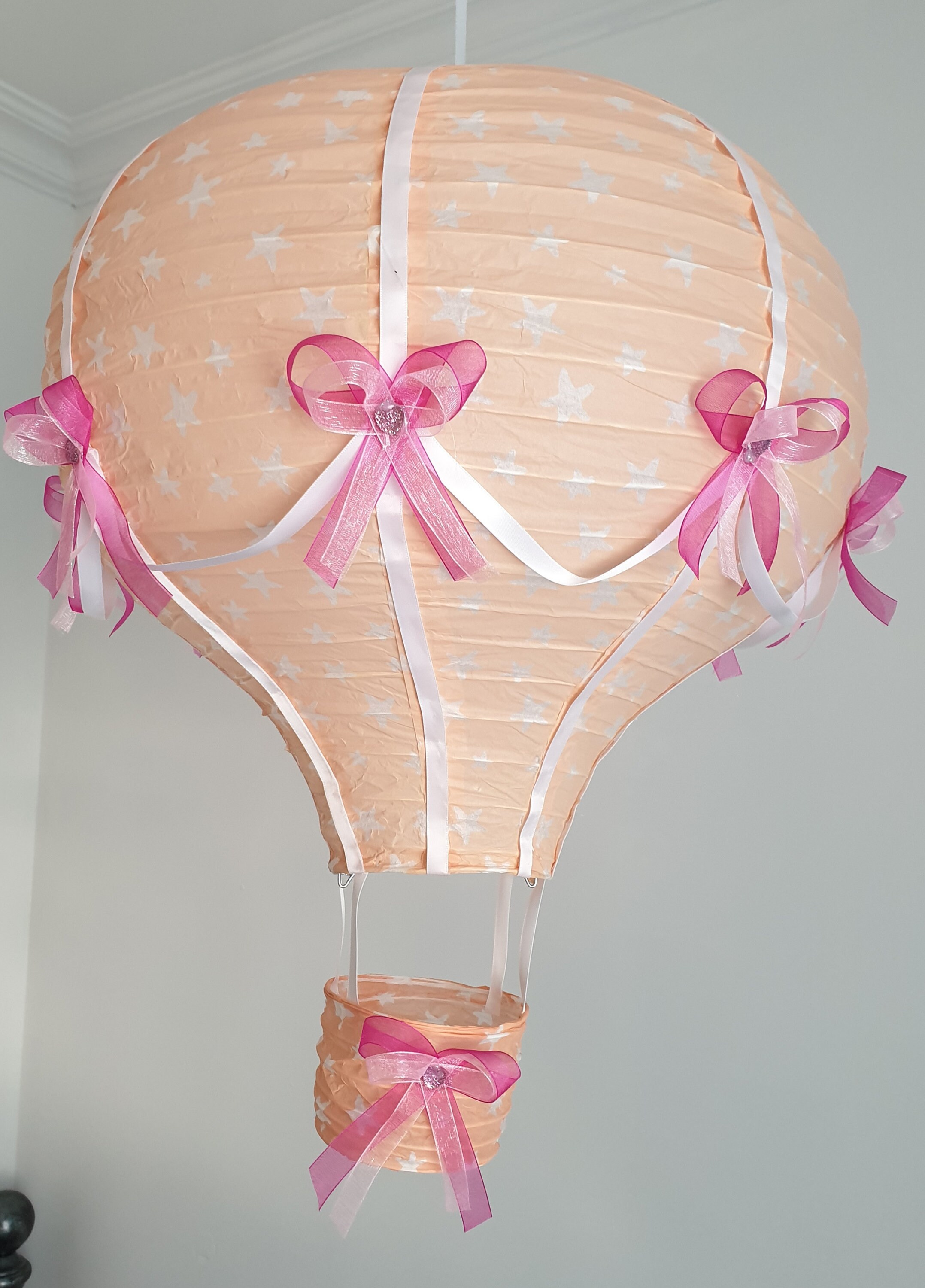Beautiful Pink Hot Air Balloon Nursery light shade Baby room Etsy